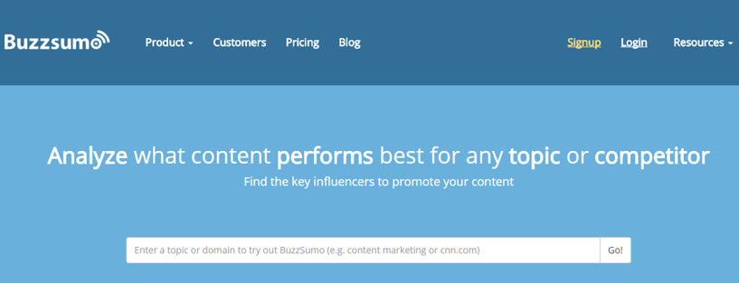 Buzzsumo for Content Monitoring