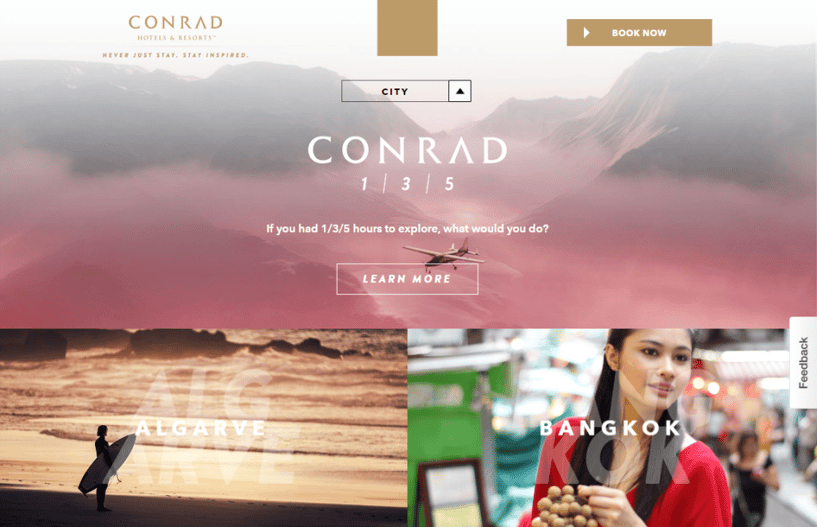 conrad hotels microsite