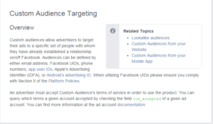 facebook ads custom audiences 