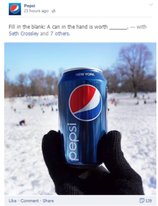 pepsi fill in the blank facebook ads 