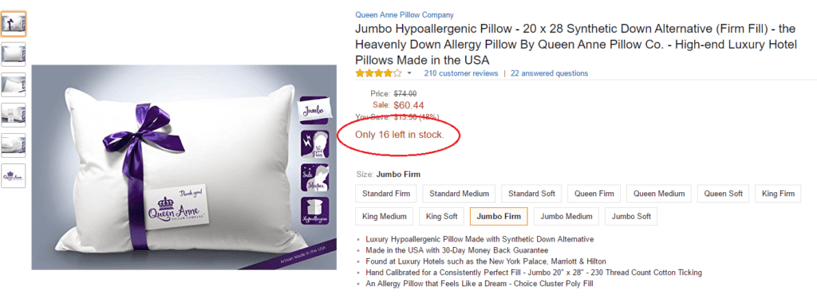 hotel pillows scarcity
