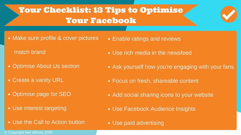 13 tips to optimise your facbook presence